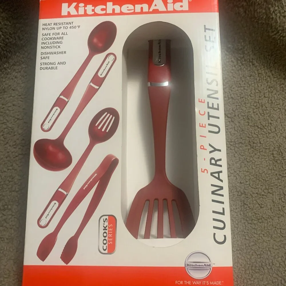 Kitchenaid Cook's 5 Piece Culinary Utensil Set (Red)